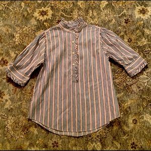Ann Mashburn Elbow Sleeve Frill shirt